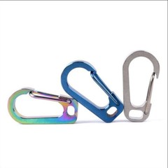 EDC Small Titanium Alloy Carabiner Spring Snap Hook Clip Key Hold Buckle Tool