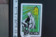 Matt Hensley H-Street Black Label Green Clear Z14B Vintage Skateboarding STICKER