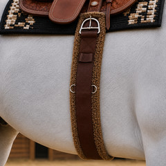 Western Nylon Webbed Straight Rear Flank Saddle Cinch Fleece 97126