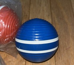 Croquet Two Stripe 3 inch New 6 Ball Set For Outdoor Games