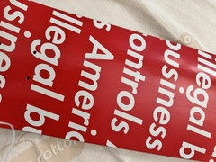 Supreme Illegal Business Controls America SS18 Red Skateboard Deck Bape Gucci