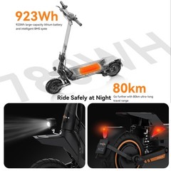10″ 1000W*2 Off-road E-Scooter for Adults 60V15.6Ah 31MPH Electric Scooter N12T3