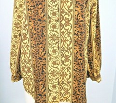 Renaissance Women Sportswear Designer Multi Animal Print PrintTop Sz M USA