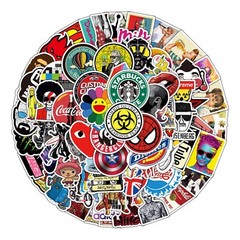 100 Pcs Funny Tags DC Vans Coal Bape Fashion Stickers Skateboard/Luggage/Laptop
