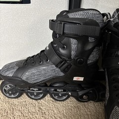 Powerslide Phuzion Radon Black White 80 Men Inline Skates Size 10 M Size 11 W US