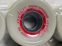 NOS Snyder Platinum roller skate 62mm wheels set of 8 Red print XFirm