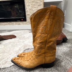 Juarez Boot Company Tan Leather Western Cowboy Boots Men’s US Size 8.5