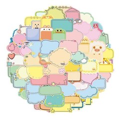 30Pcs Random Assorted Shape Blank Writable Label Self Adhesive Gift Tag Stickers