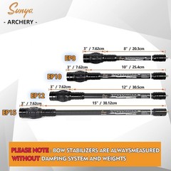 Archery Stabilizer Kit with Damping System, Weights Included-~