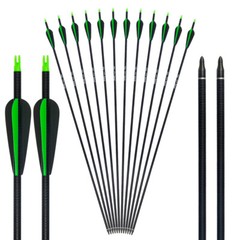 6/12pcs Fiberglass Arrows Hunting Archery Target Arrows Recurve Bow Longbow Hunt