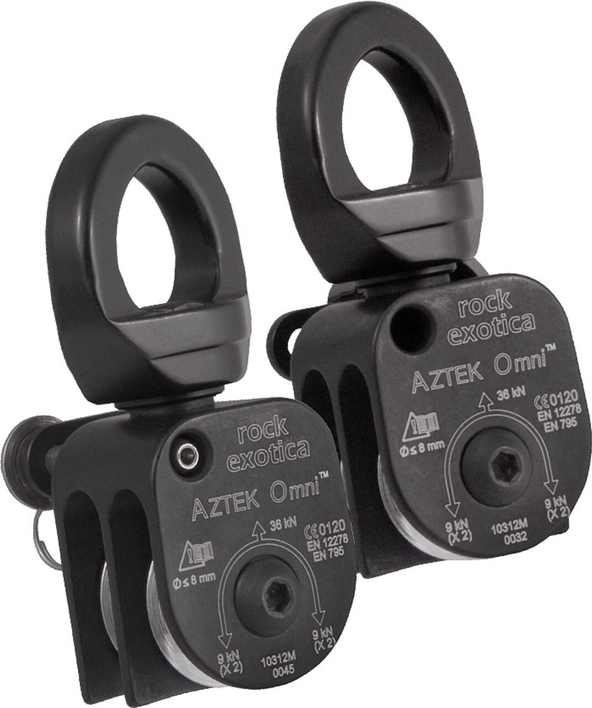 Rock Exotica Black Aztek Pulley Set (2 Pulleys, 1 Pin, 1 Cover) P41-SET-B