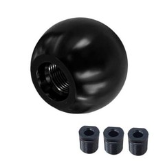 Car Round Ball Gear Shift Knob, Aluminum Alloy Gear Shift Stick Head for Black