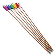 33» Archery Bamboo Arrow 4 Feather Longbow Traditional Recurve Bow Tips Hunting