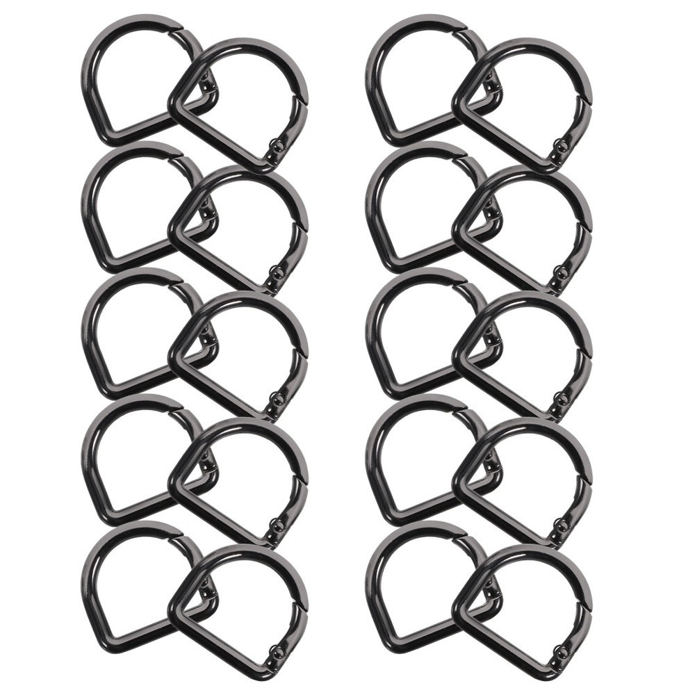 20 Pcs Metal D Spring Snap Clip Zinc Alloy Purse Strap Hardware For Bags