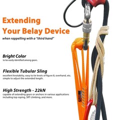 16mm Nylon Sling Runner 60cm 24inch Fluorescent Orange One Unit