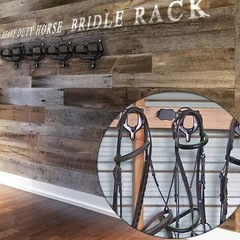 6 Sets Horse Bridle Rack Bracket Hooks Metal Halter Hanger with Tubes and Screws