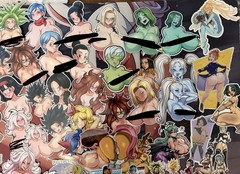 Dragonball Z Waifu Stickers Huge Lot Bust Up Stickers Anime Stickers