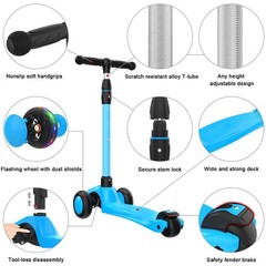 Allek Kick Scooter B03, Lean ‘N Glide 3-Wheeled Push Scooter with Extra Wide …