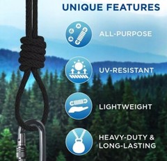 TECEUM Natural Cotton Braided Rope 3/16” Crafting Camping Indoor Outdoor 50ft