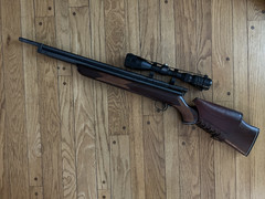Sharp Ace Pump Air Rifle .22cal 5.5 with Kassnar Scope, Soft Case Great
