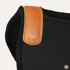 67HS Hilason Western Wool Felt Horse Saddle Pad W/ Distressed Wear Leather