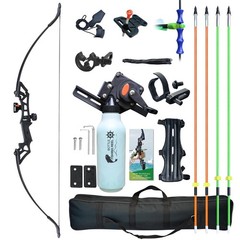 Recurve Bow Fishing Combo Kit – Archery Set for Beginners, 40m Reel & Portable B