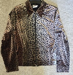 Joseph Ribkoff Gold & Rust Leopard Animal Print Jacket Great DIY JACKET – sz 12
