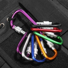 3″ LOCKING D-CLIP HOOKS utility aluminum Carabiner FOR camping/hiking/climbing