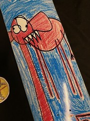 RARE Enjoi Louie Barletta Elephant Scribble Cartoon Skateboard Deck Vintage