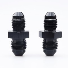 -4 AN to -3 AN Male Flare Reducer Coupler Union 4AN to 3AN – 2PCS Black