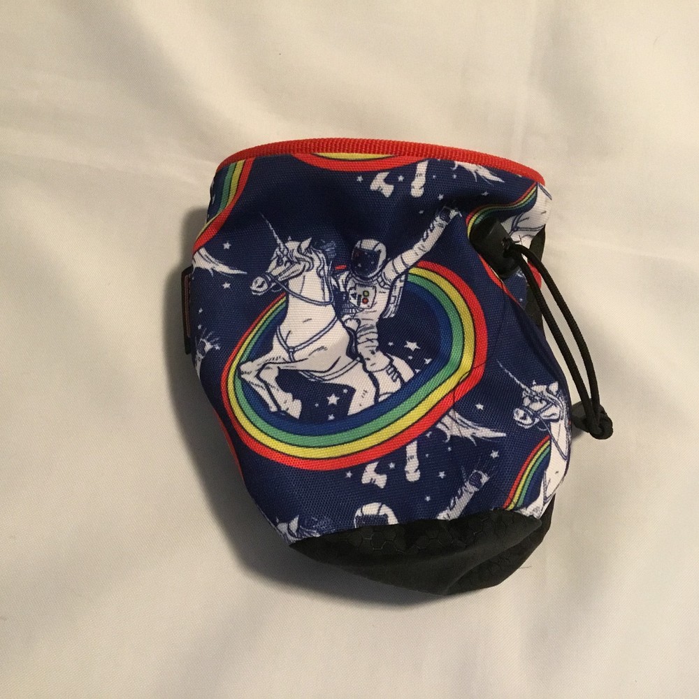 Krieg Chalk Bag Rock Climbing Bouldering Astronaut Unicorn Rainbow Design