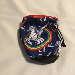 Krieg Chalk Bag Rock Climbing Bouldering Astronaut Unicorn Rainbow Design