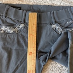 Ariat Pro Series Olympia Equestrian Breeches Womens 30×25 Grey Knee Patch