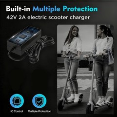 SGS Certified 42V 2A Fast Charger – 3 Connectors for 36V Lithium Batteries
