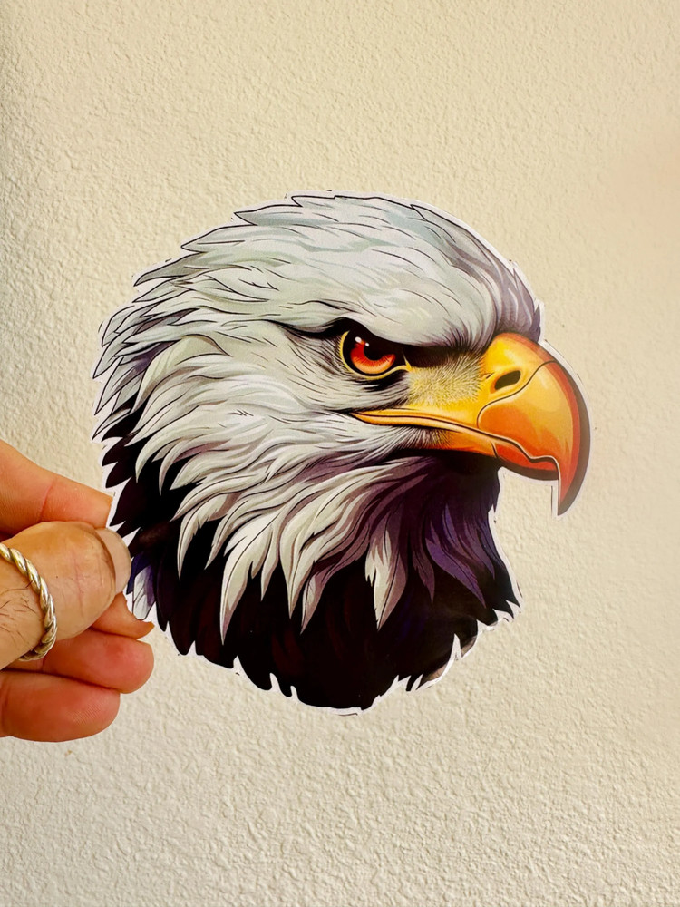 Bald Eagle American Flag Sticker Patriot USA Sticker Boat Car Bumper