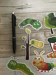 CATERPILLAR Bugs KIDS Stickers Vinyl Waterproof PVC Luggage Laptop Decals Lot