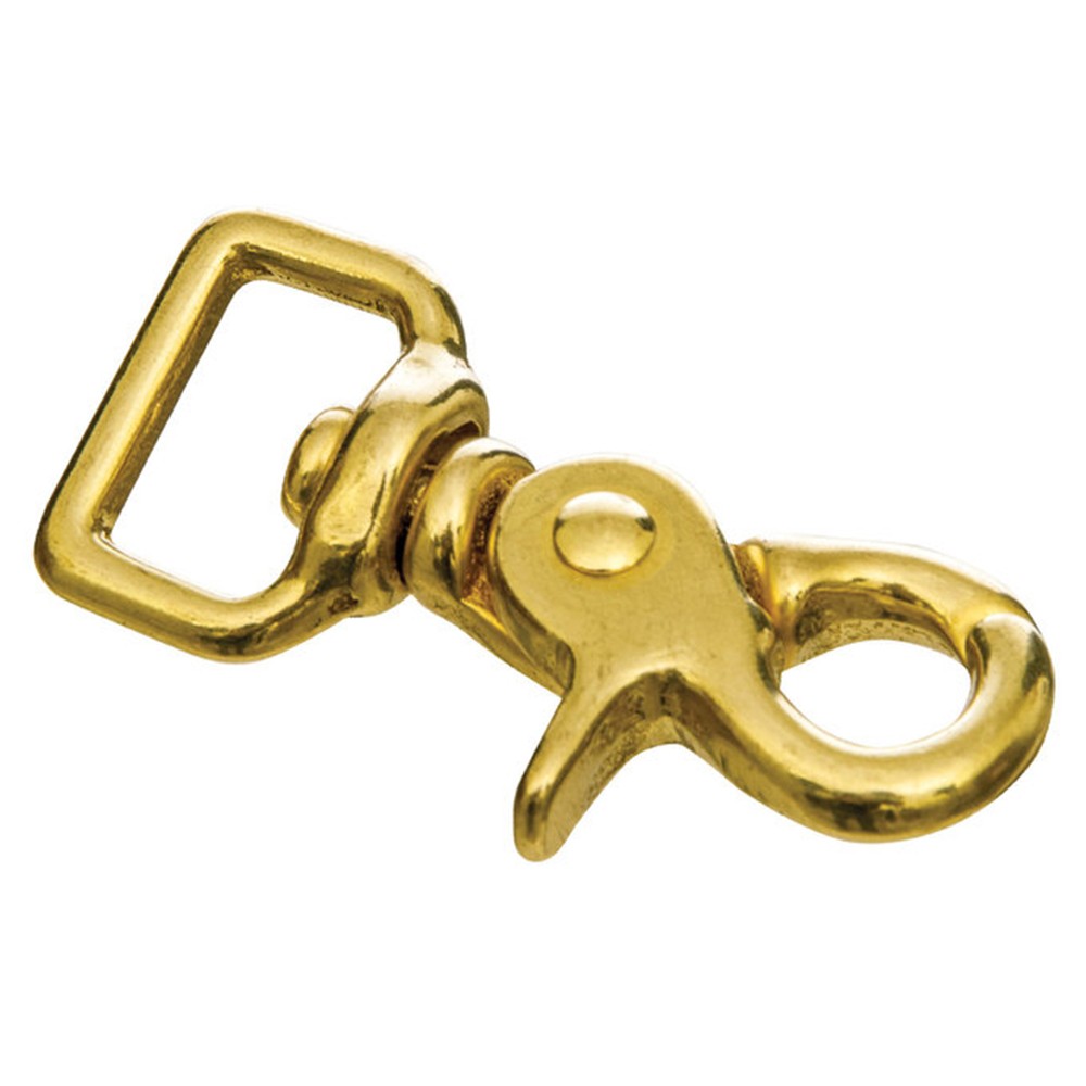 Hilason 1″ x 2-1/2″ Solid Brass Trigger Snap | Heavy Duty Square Eye Horse Tack