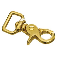 Hilason 1″ x 2-1/2″ Solid Brass Trigger Snap | Heavy Duty Square Eye Horse Tack