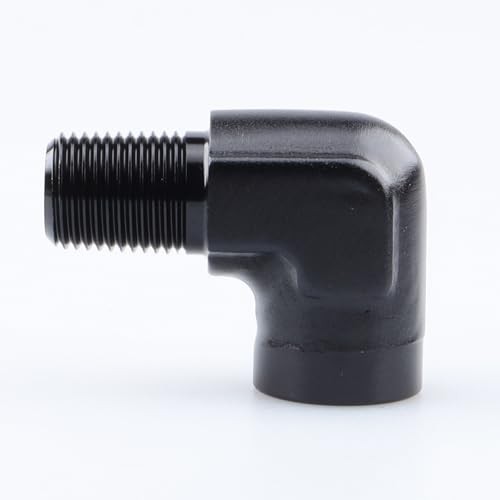 90 Degree 1/8″ NPT 1/8 NPT to 1/8 NPT female npt to male npt elbow black