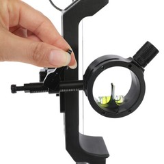 Archery Sight Compound Bow Single 1 Pin 4X 6X 8X Lens 0.019″ Adjustable Hunting