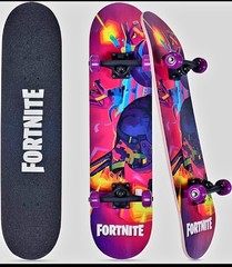 Fortnite Maple Deck Complete Skateboard ABEC-5 Bearings Non-Slip Grip 31 in