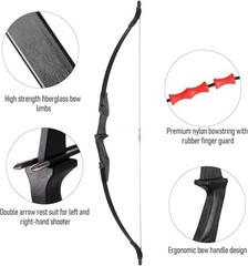 Recurve Bow and Arrow Set for Adults/Teens – Takedown Archery Kit, Left/Right Ha