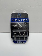 G5 Montec Broadheads Stainless Steel 100 Grain 1-1/16″ Cut – Pack of 3 Sealed