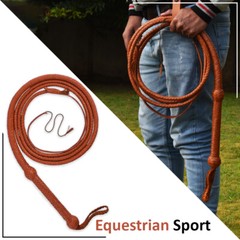 Cow Hide Leather BULL WHIP 04 to 10 Feet Long 12 Plaits Indiana Jones Whip