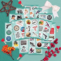 100Pcs Firearm Stickers and Decals, Gun Tactical Stickers Pack- Military Dec…