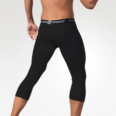 Men’s 3/4 Compression Pants, Athletic Leggings Running Workout Tights Base