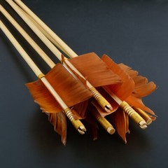 6/12PC 32″ Wooden Arrows 4″ Feathers Flu-Flu Traditional Longbow Archery Hunting