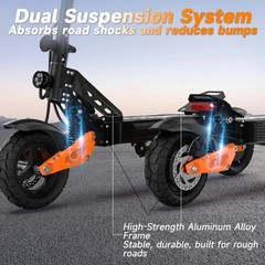 AOVOPRO 800W Electric Scooter, Max 30 Miles Long Range with Dual Suspension