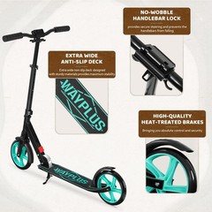 Wayplus Aquas Kick Scooter For Kids Teens Adults – Foldable Lightweight 8-Inch
