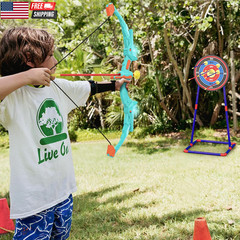 2 Pack Bow and Arrow Set for Kids, Light up Archery Set with 14 Suction Cup Arro